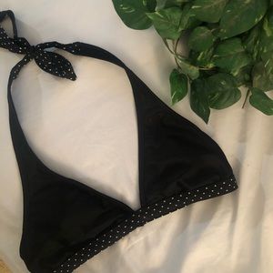 Polka dot triangle bikini top